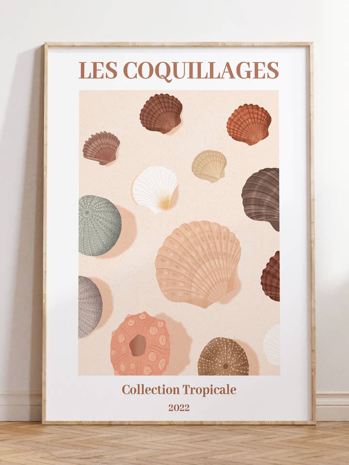 Impression artistique Coquillages pour la vente par Illustrations Its Funny Howww Inc