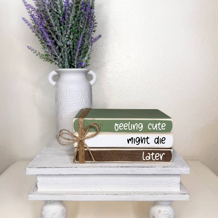 Pflanzenmotive Dekor | Mini-Bücherstapel-Geschenk für Pflanzenliebhaber für den Großhandel von Ruaille Buaille Co