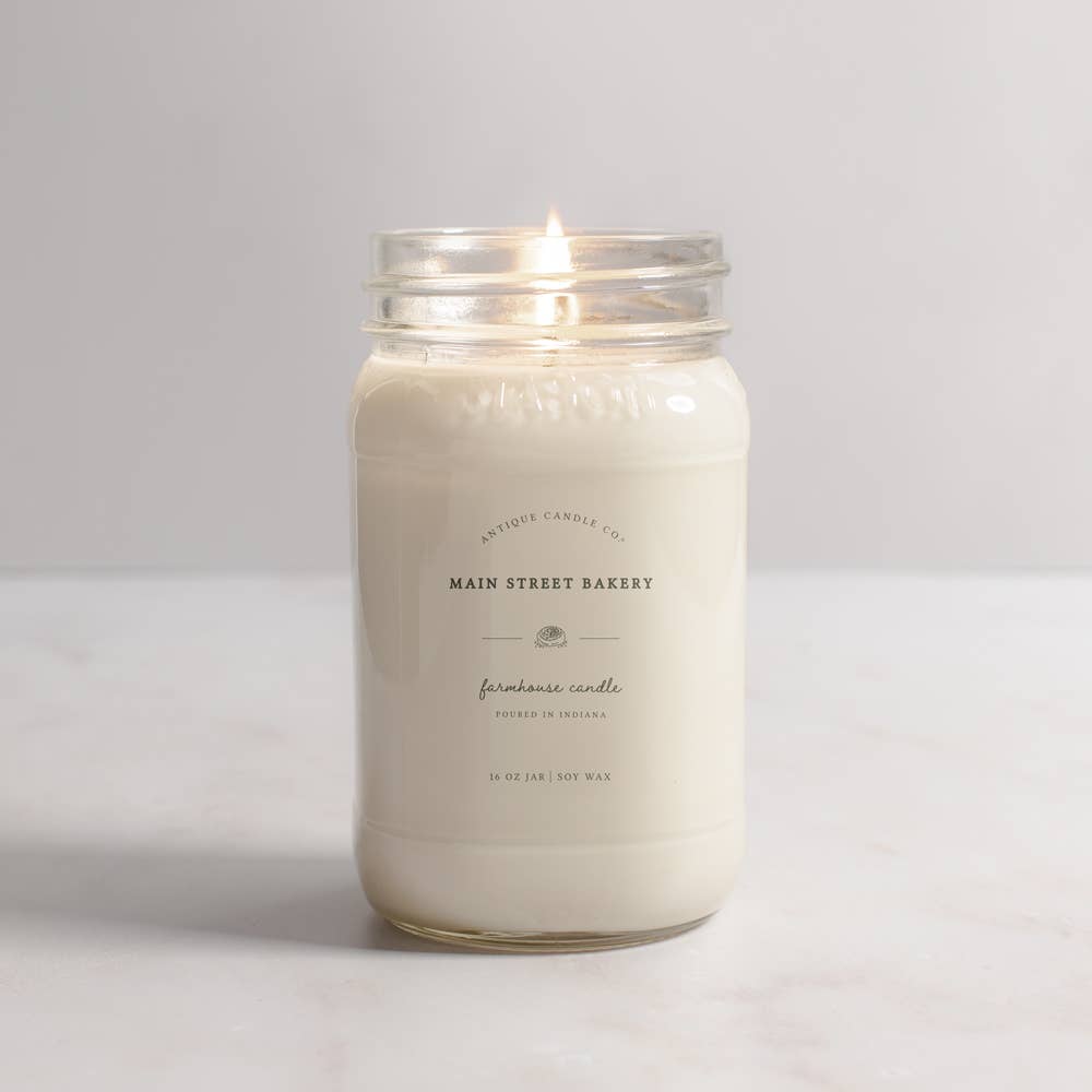 Antique Candle Co.® - Wholesale Jar/Filled Candle - Main Street Bakery - Soy Wax Mason Jar Candle