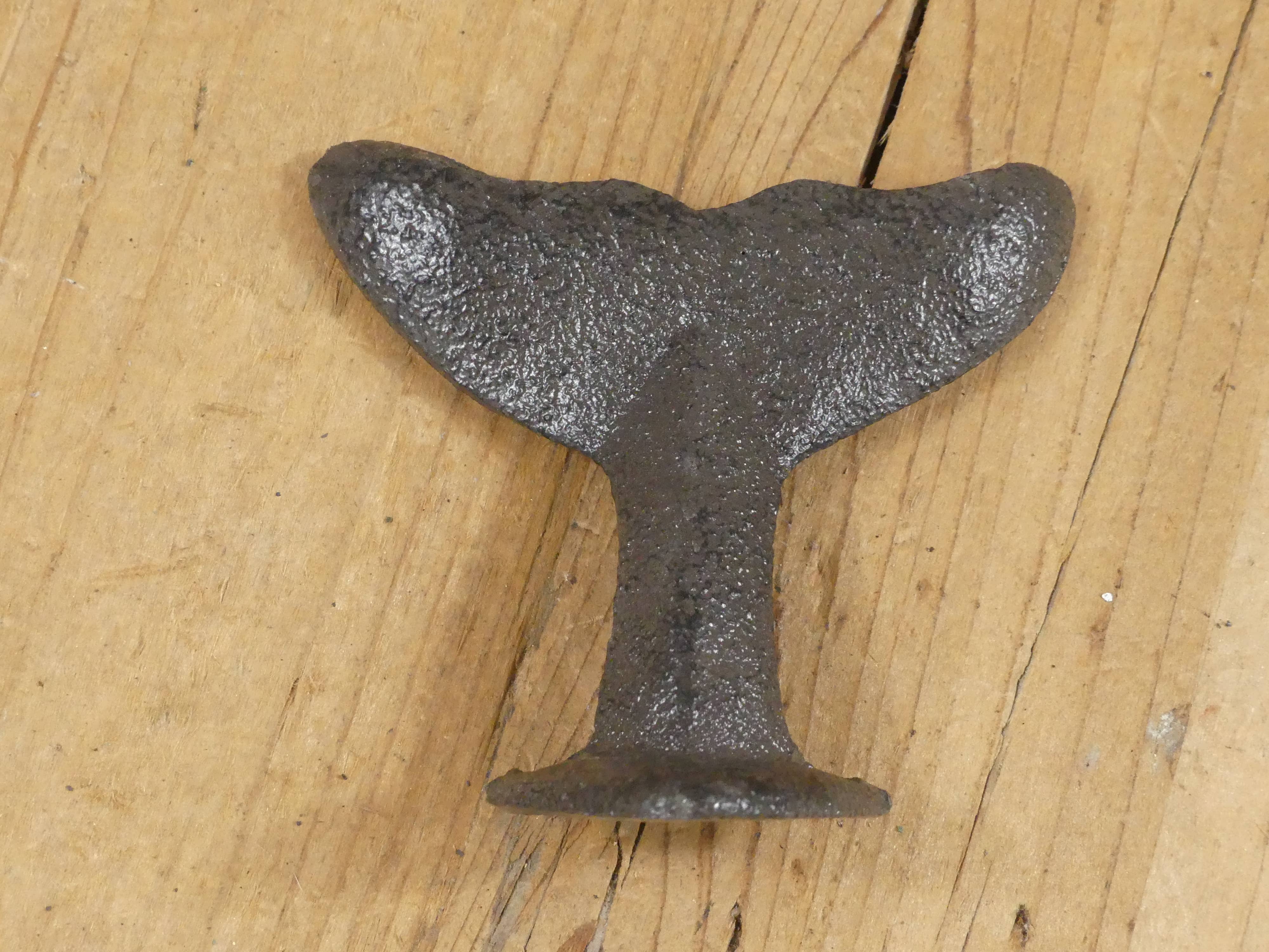 Midwest Craft House - Wholesale Wall Hook - Cast Iron Whale Tail Hook, 3"1