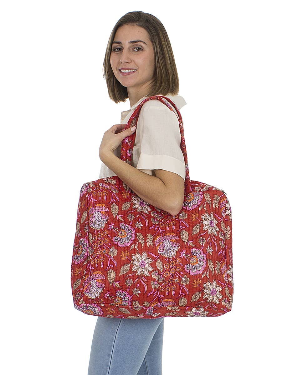 Coline – wholesale Axelremsväska – Dam – Väska med quiltat tyg och bohemiskt mönster2