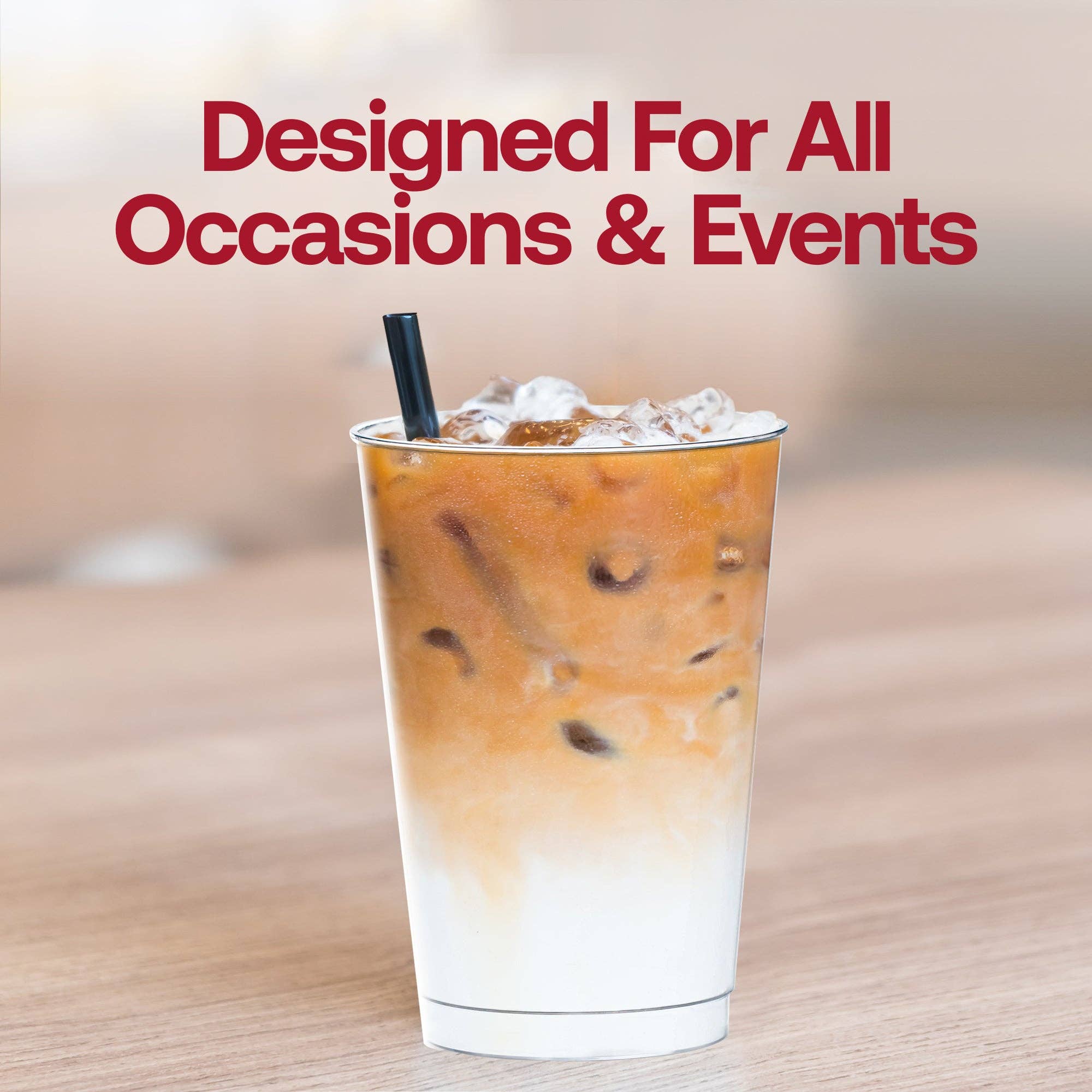 Smarty had a Party - Wholesale Disposable Cup - 12 oz. Crystal Clear Plastic Disposable Party Cups - 60 pcs6