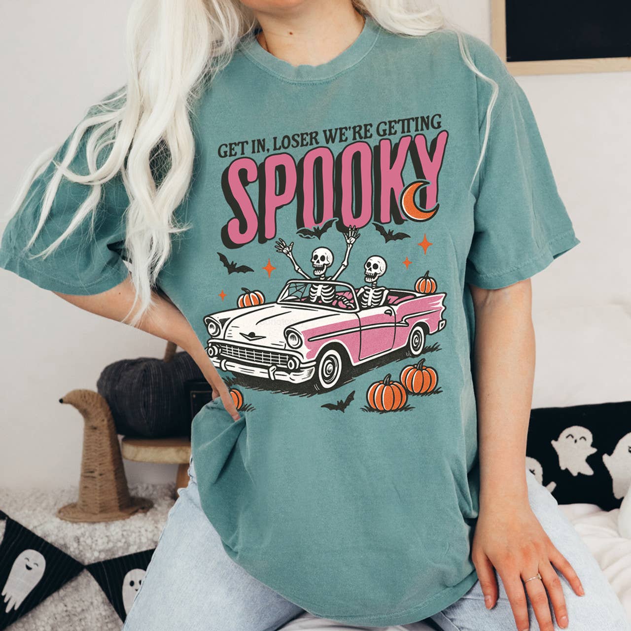 Trendy Tee Co. - Vendita all'ingrosso Maglietta stampata - Donna - Maglietta Stiamo Diventando Spettrali0