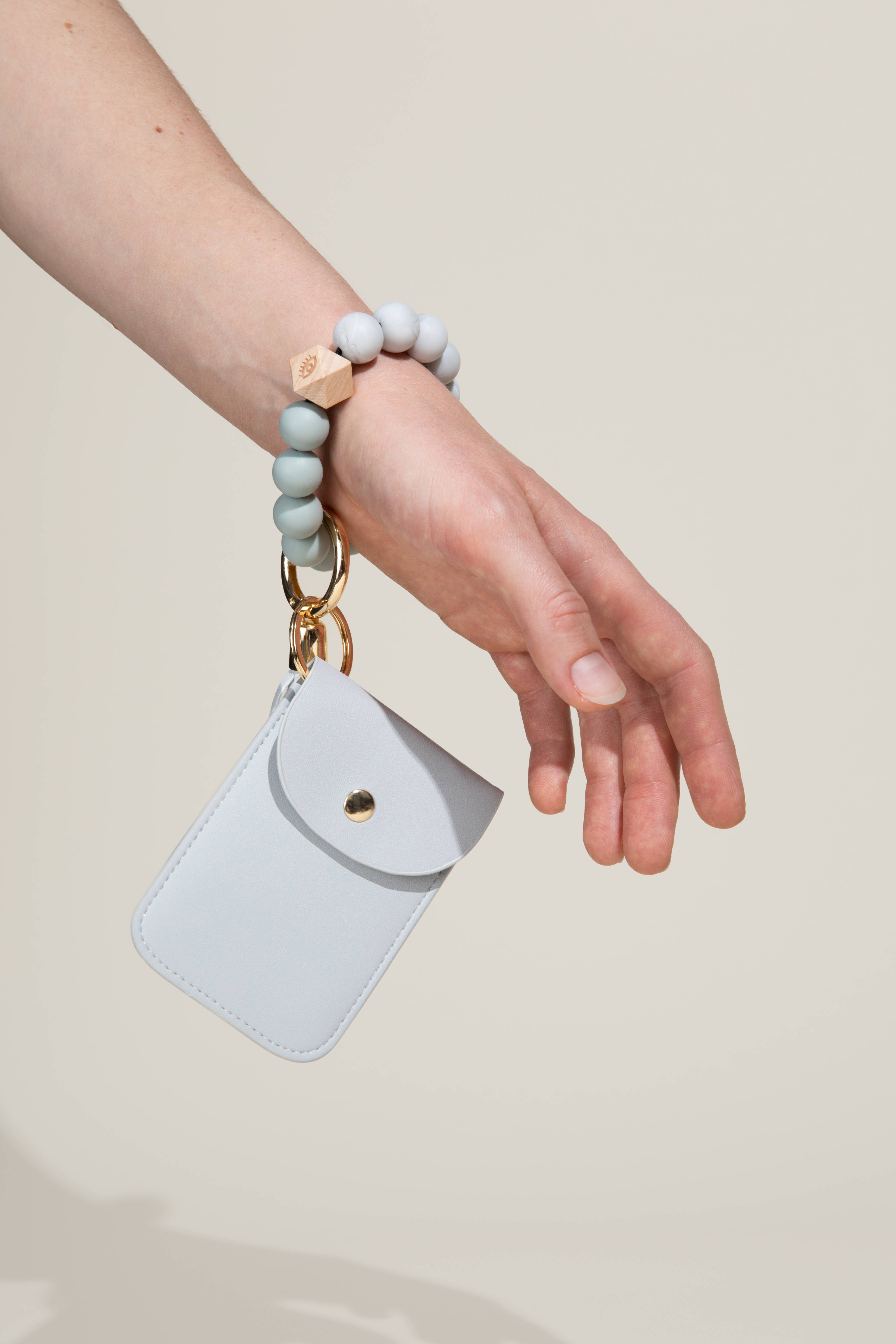 Sparkle Being - Vente Portefeuille – femme - Bracelet en silicone avec porte-cartes et porte-monnaie porte-clés (Laura)9