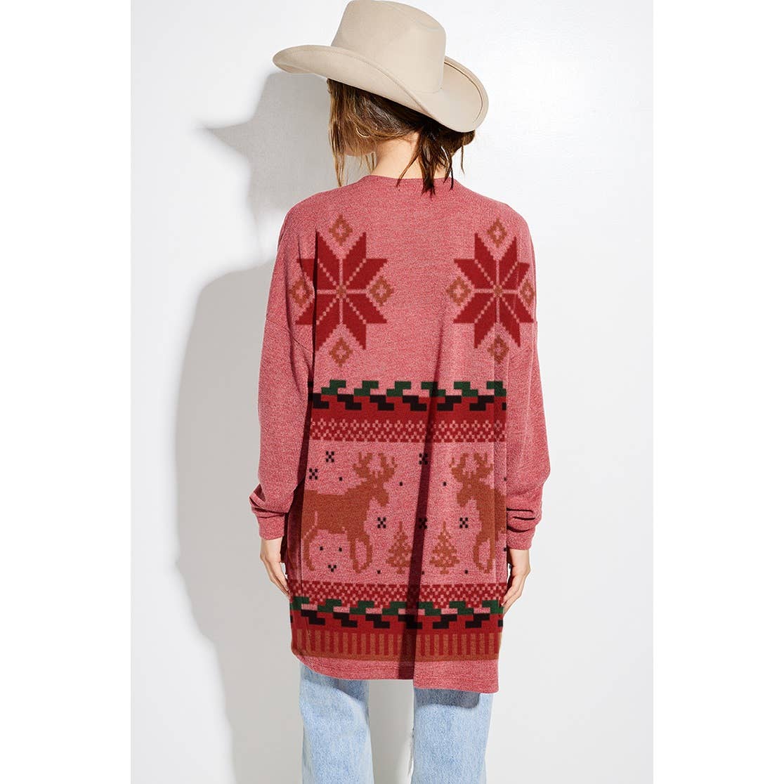 Phil Love – Großhandel Strickjacke – Damen – Strickjacke im lässigen Stil mit Weihnachtsmuster5