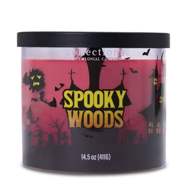 Spooky Woods 411G scented candle for wholesale by Colonial Candle DE