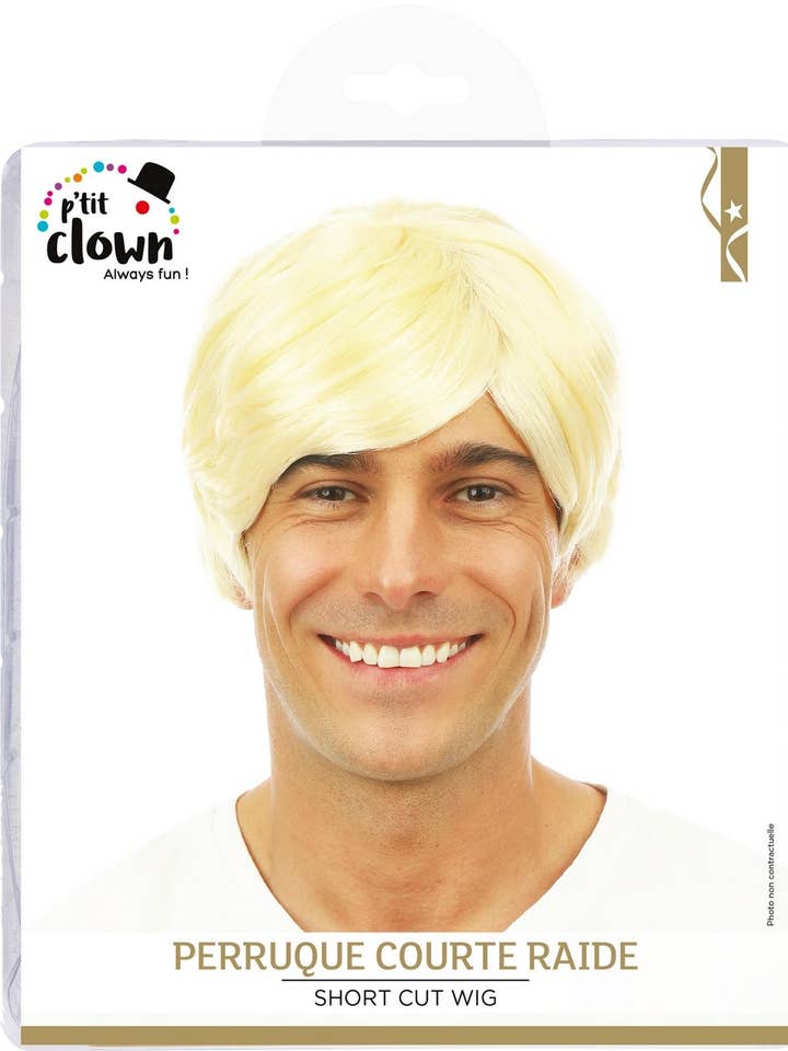 P'tit Clown - Wholesale Costume - Unisex - Short Straight Wig - Blonde0