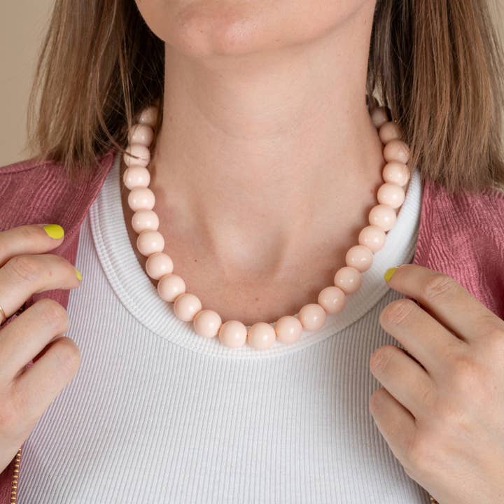 Bold Beads Necklace | Nougat for wholesale by vanMauZ