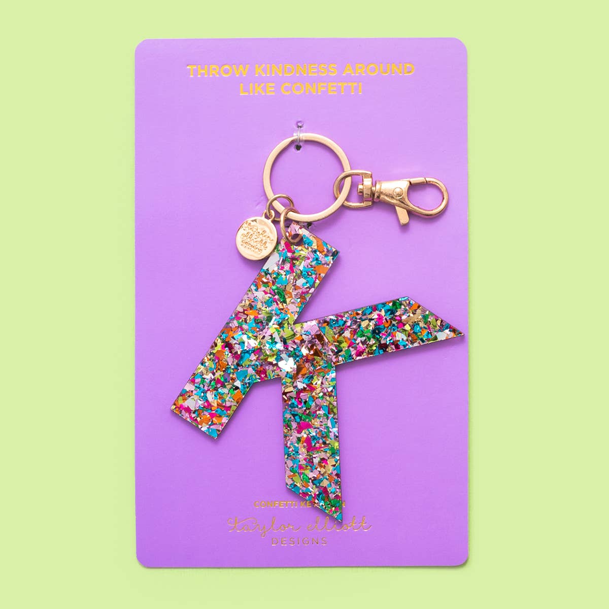 Taylor Elliott Designs - Wholesale Keychain - Women's - *SOME LETTERS ON SALE* Keychain - Confetti Letters - Single11
