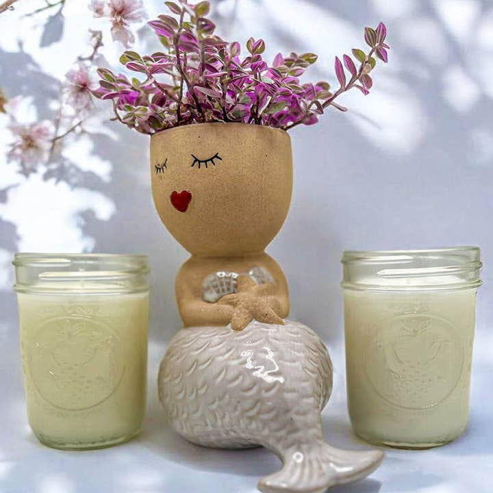 Mystic Wick LLC - Wholesale Jar/filled candle - Black Coral & Moss - (Optimism) Soy Wax - Mason Jar Candle 6 oz. 1