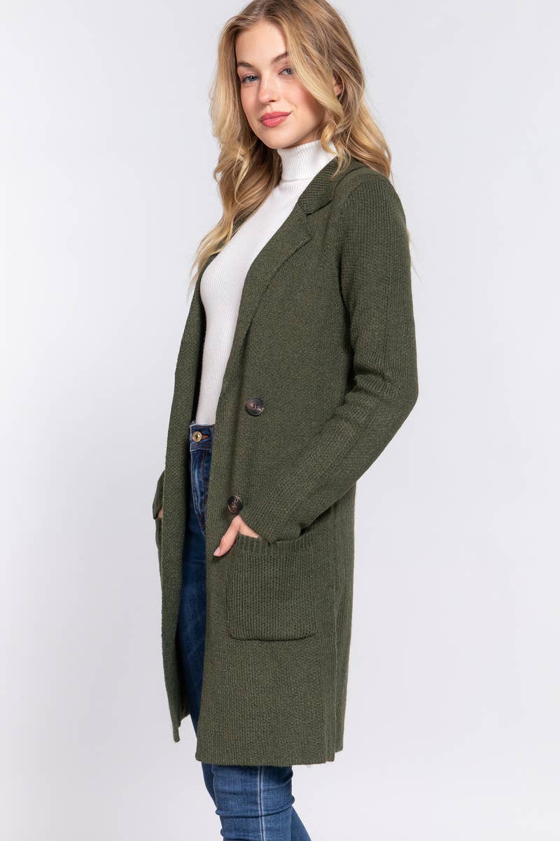 42POPS - Wholesale Peacoat - Dames - ,,._ Getailleerd Dubbelknoops Vestjas Cardiganjas13
