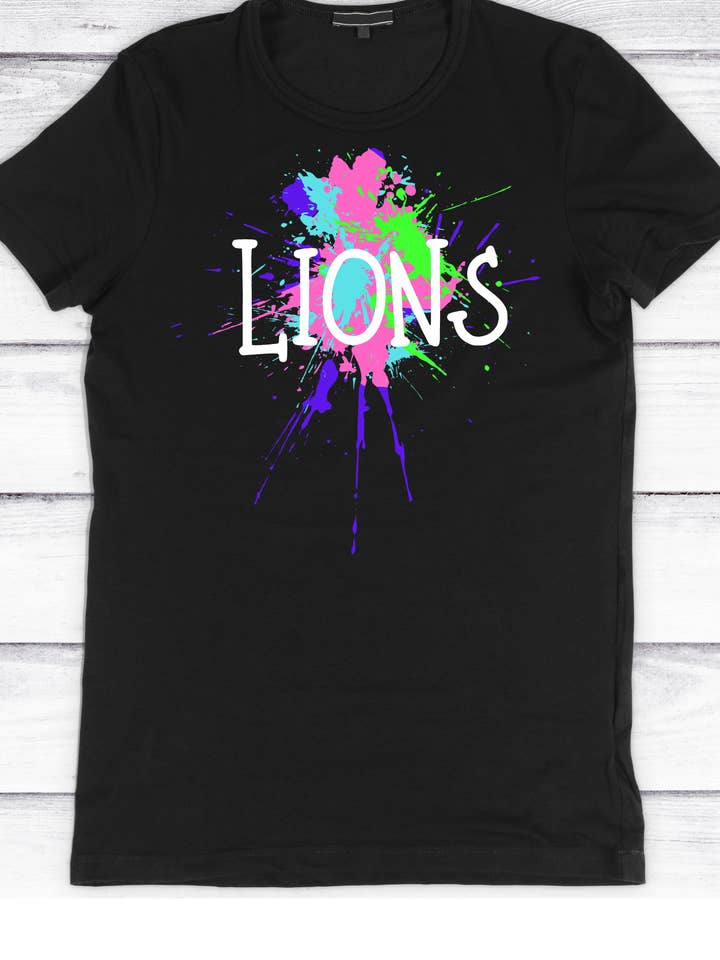 Abbigliamento Lions Splatter Spirit per la vendita all'ingrosso da parte di Kricketts' T-shirts
