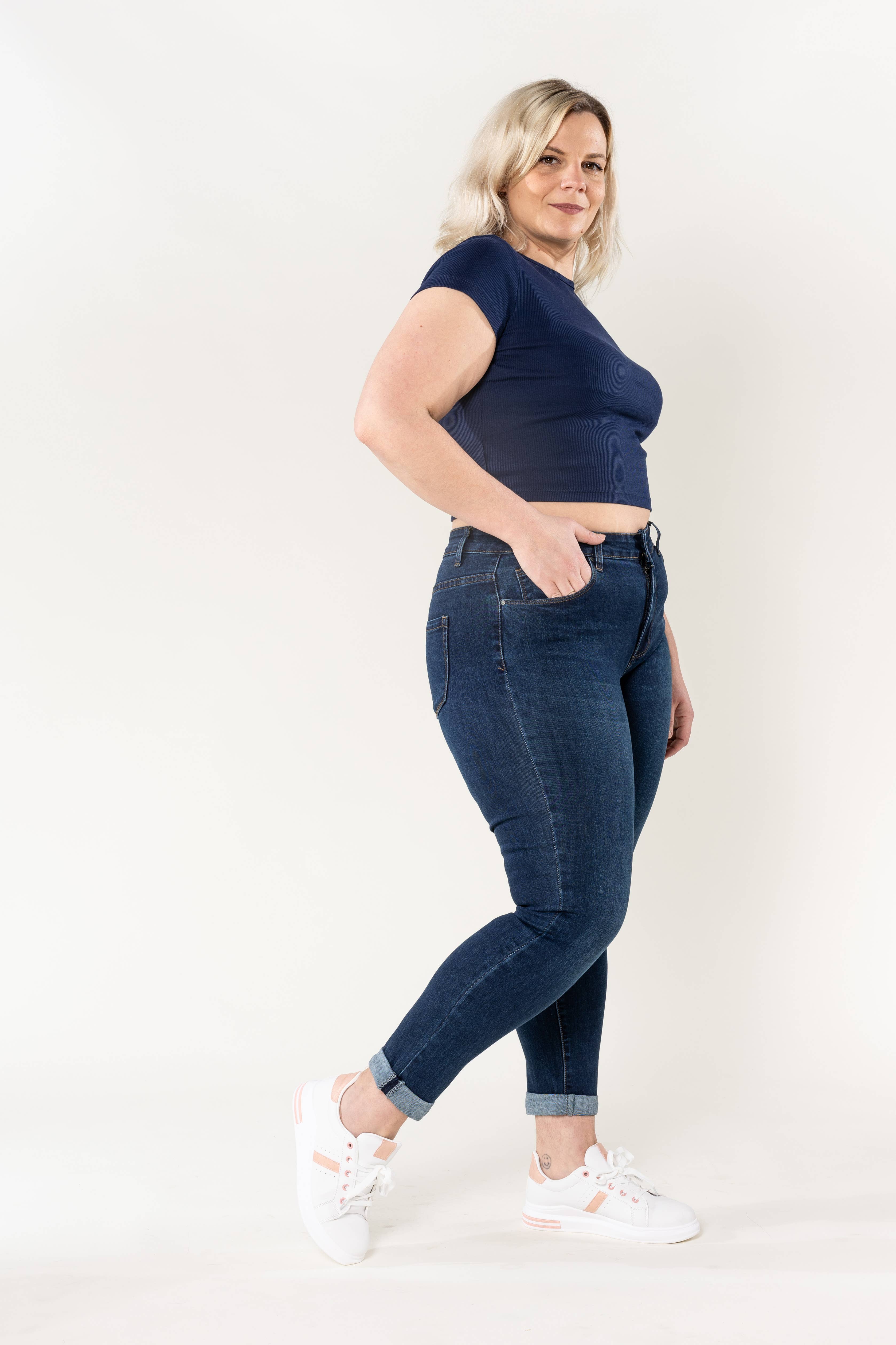 Nina Carter - Venta al por mayor Vaqueros - Mujer - Jeans ajustados elásticos de talla grande Nina Carter P102GT7