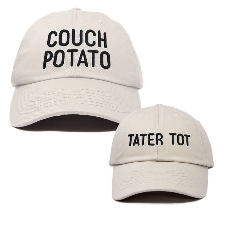 Dalix - Wholesale Baseball Cap - Unisex - DALIX Father Son Couch Potato Tater Tot Ball Cap Embroidery