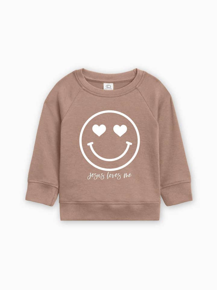 Verita Culture - Wholesale Sweatshirt - Baby - Smiley Face Jesus Loves Me Easter Organic Cotton Pullover3