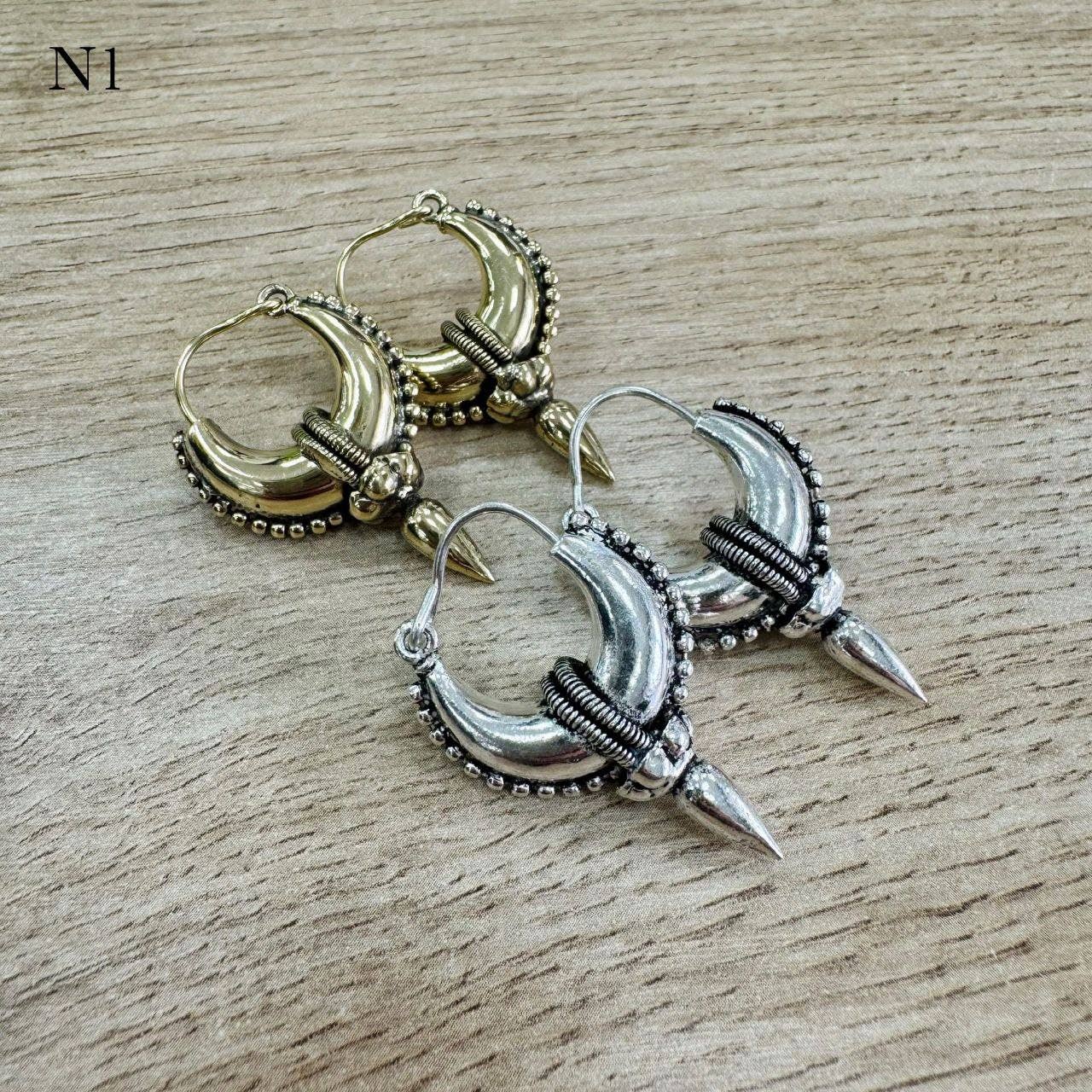 Hecho a mano - Wholesale Hoop Earrings - German silver earrings P.2