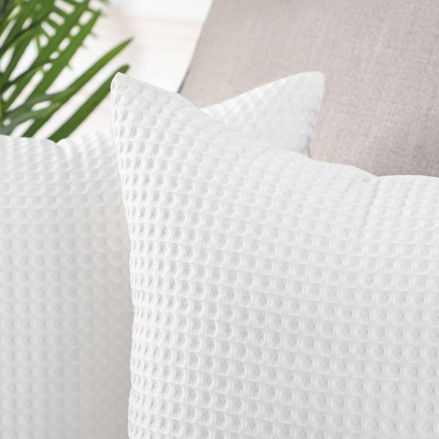 Allure Bath Fashions - Wholesale Bedding pillowcase/sham - Hotel Waffle Cushion Covers Two Pack - 100% Cotton10