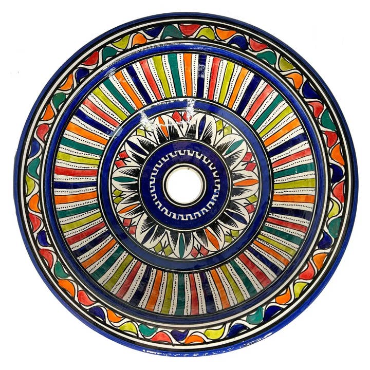 Etnico del Mondo - Wholesale Bathroom Accessory Set - Ethnic Sink in Moroccan Terracotta Ceramic #31