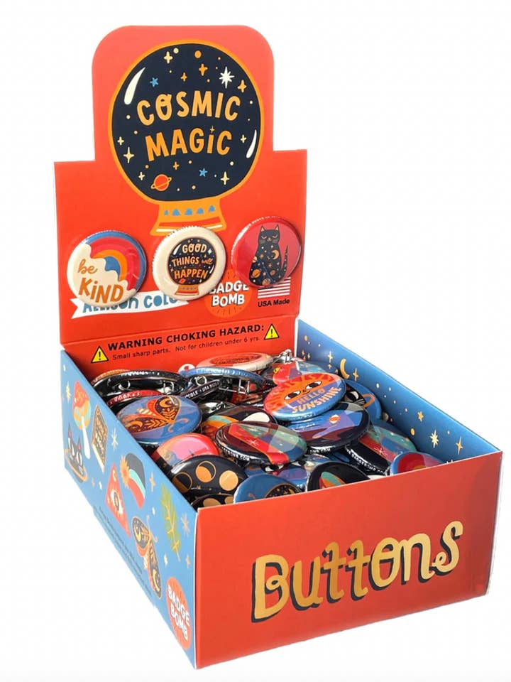 Boîte Cosmic Magic de badges pour la vente par Incognito
