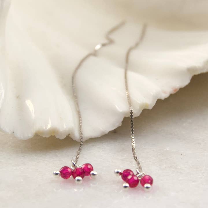 Golden Age Birthstone Thread Earring for wholesale by Veluna