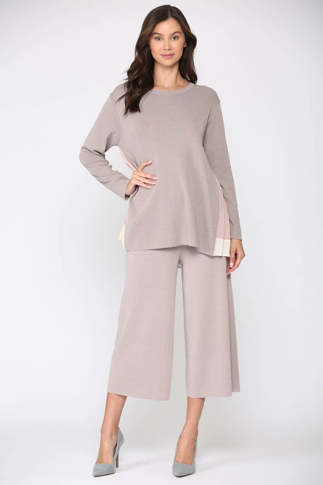 Joh Apparel – Großhandel Tunika – Damen – Summa Gerippter Strick mit Akkordean-Plissee-Rücken2