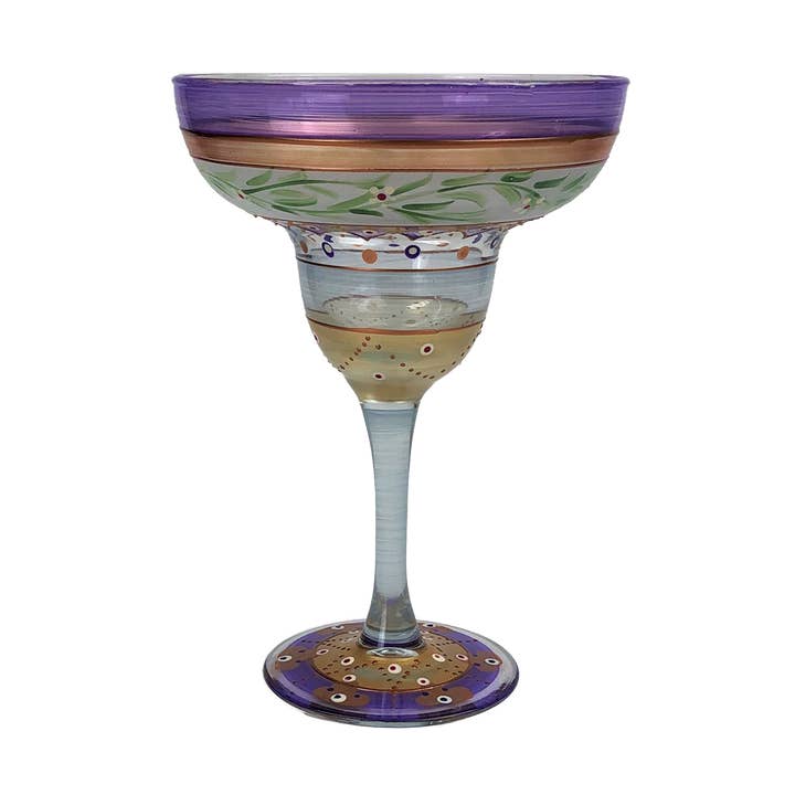Moroccan Mosaic Garland Margarita glazen voor wholesale door Golden Hill Studio