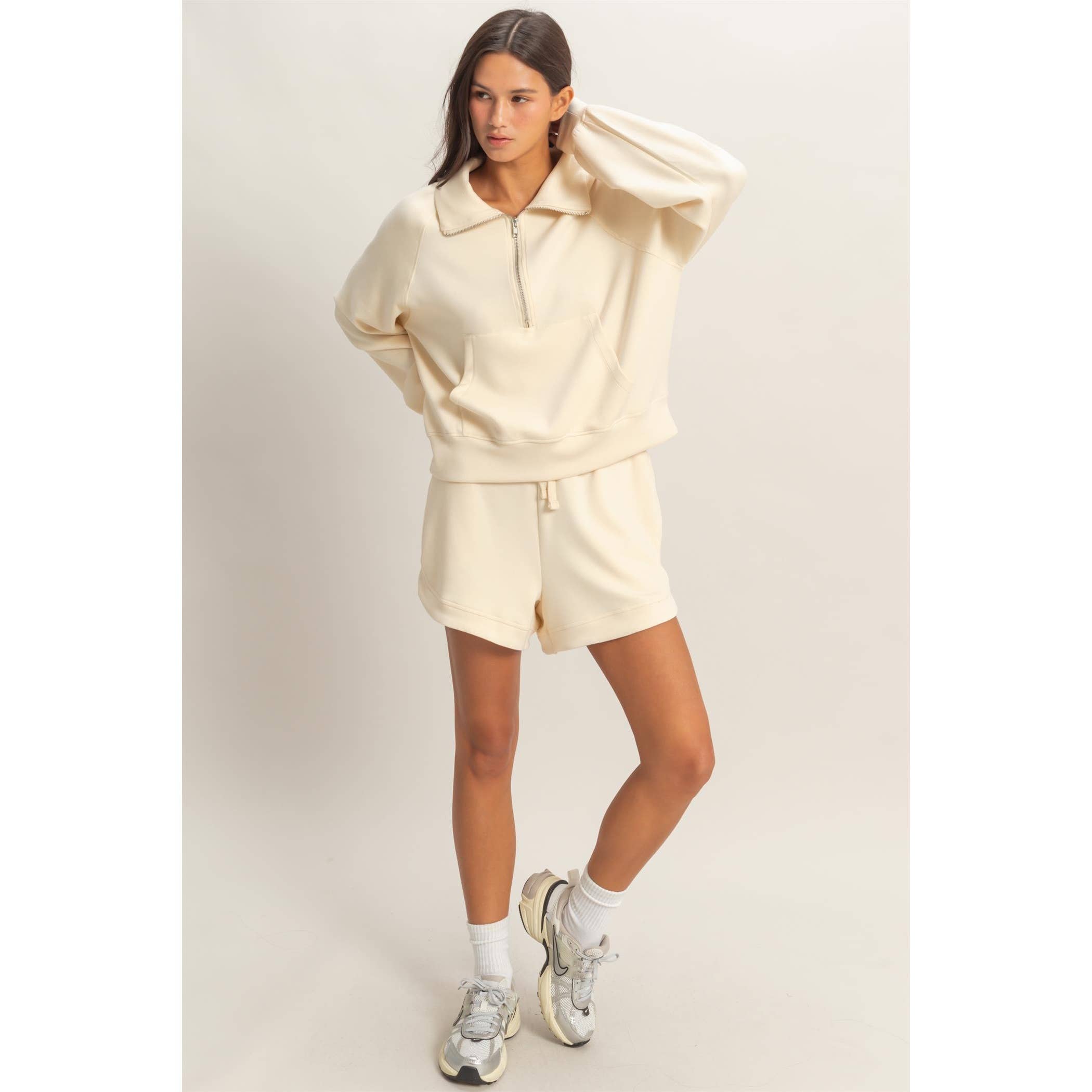 HYFVE - Wholesale Sweatshirt - Women's - Half-Zip Collar Pullover48