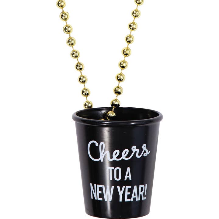 Bulk Party Decor - Wholesale Party Favor - New Year's Necklace w/ Shot Glass Favor, 2/Pkg