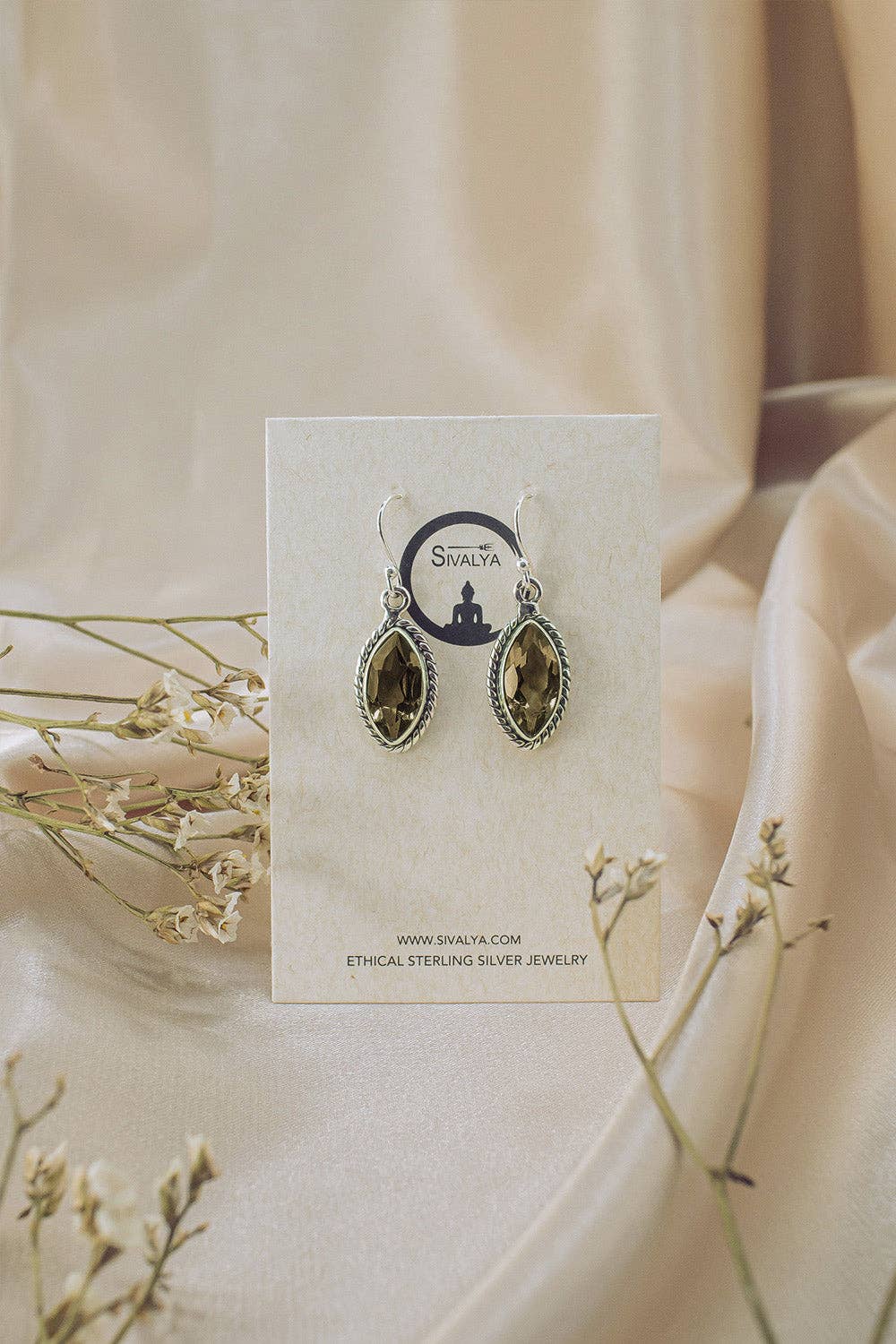 Sivalya Smoky Quartz Drop Earrings - Ananda for wholesale on Faire2