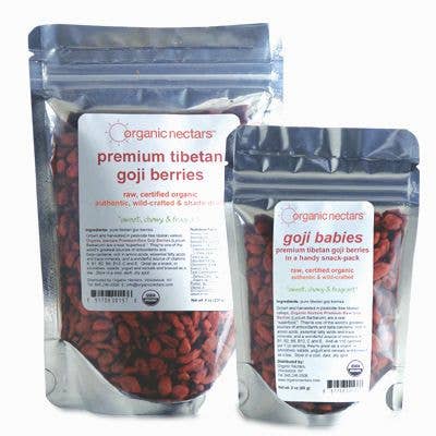 Organic Nectars - Wholesale Dried/Dehydrated Fruit - Raw Goji Berries - 8 oz