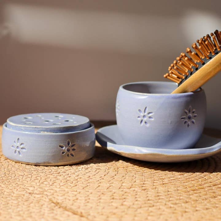 Anna Ceramica - Vendita all'ingrosso Portasaponi da bagno - Set per bagno con portasapone, bicchiere e piattino9