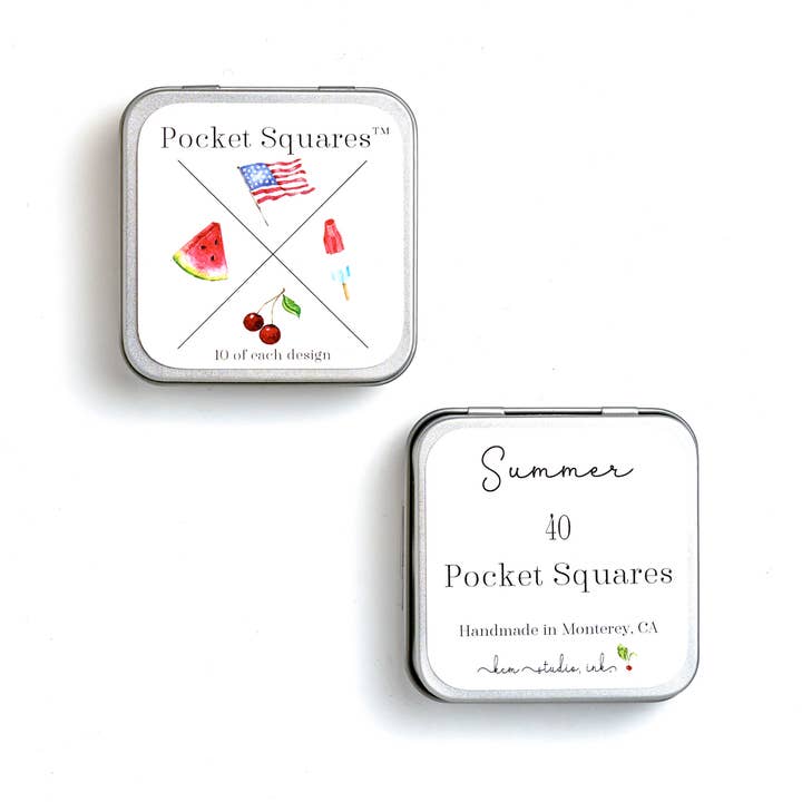 Pocket Squares™ 40 Notecards - Summer Days for wholesale by kcm studio, ink.
