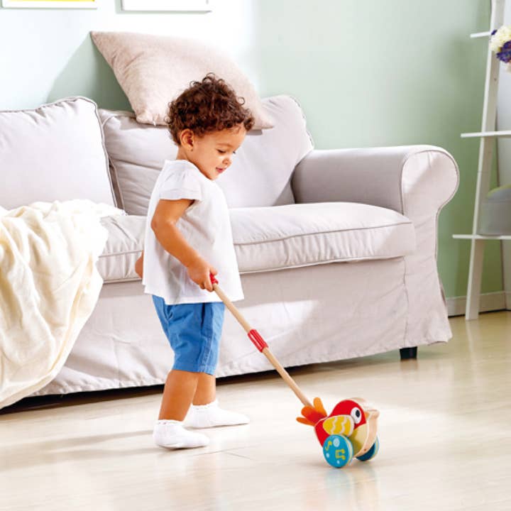 Hape Toys - Wholesale Musical Toy - Kids & Baby - Hape Lilly Musical Push Along - Wooden Bird Toy for Toddlers
