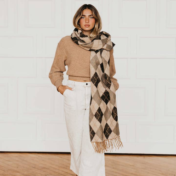 Pretty Simple - Wholesale Scarf - Women's - Always Classy Argyle Plaid Scarf