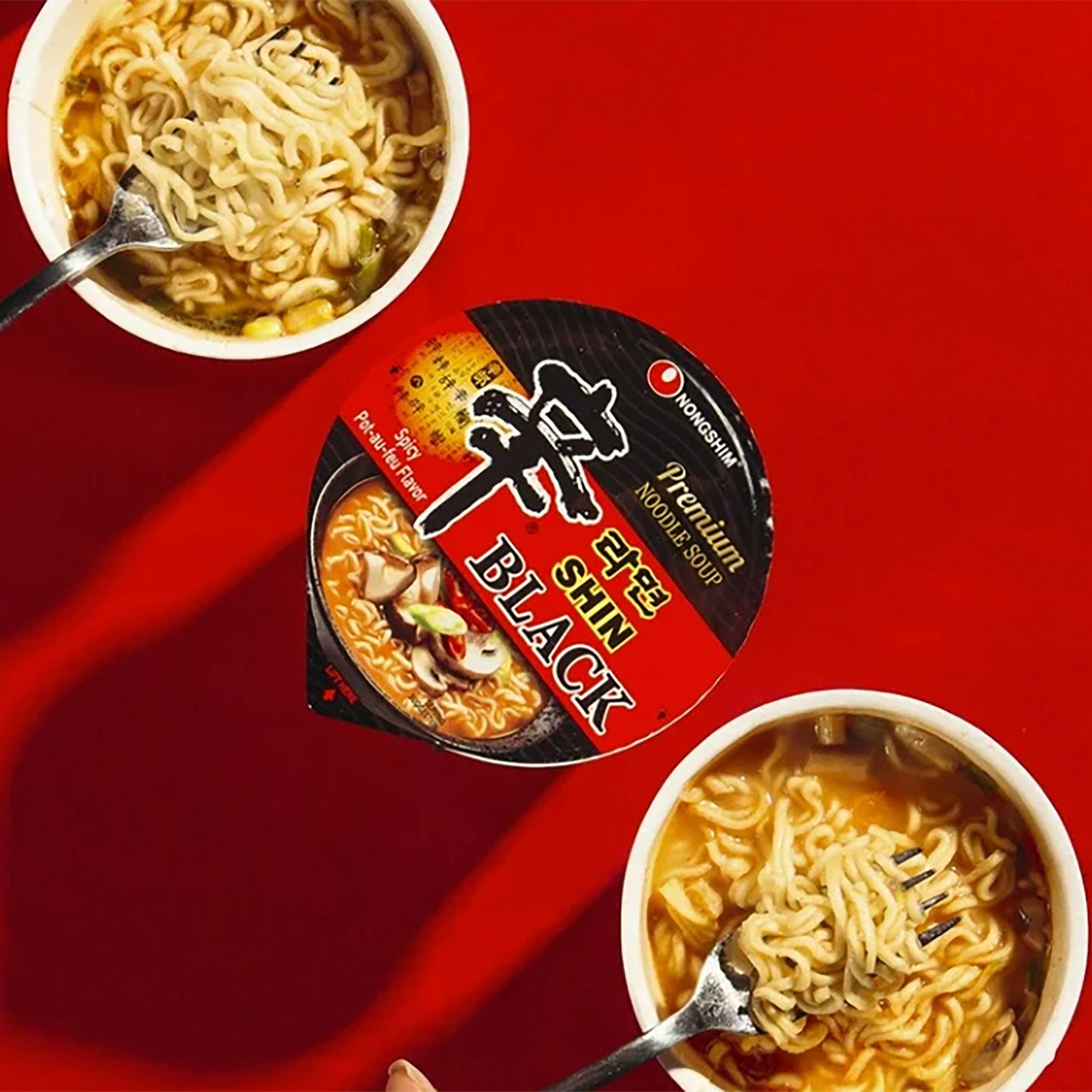 K Moitves Foods - Wholesale Ramen - Nongshim Shin Black Noodle Cup-101g (Pack of 6 Cups)2