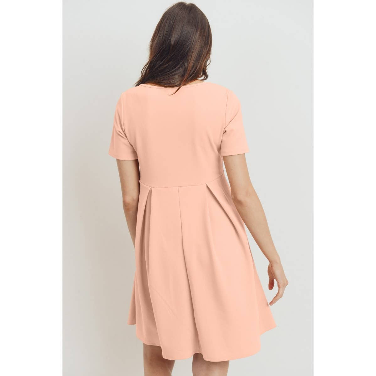 Hello Miz - Wholesale Dress - Maternity - Pleated Round Neck Maternity Skater Dress19