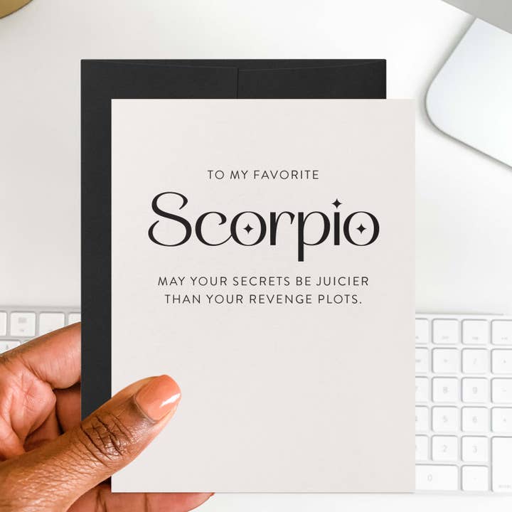 Mitt favorit Scorpio Zodiac gratulationskort för wholesale av Blú Rose