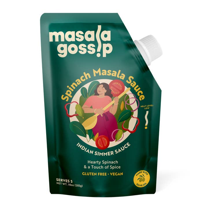 Sauce mijotée aux épices et épinards pour la vente par Masala Gossip