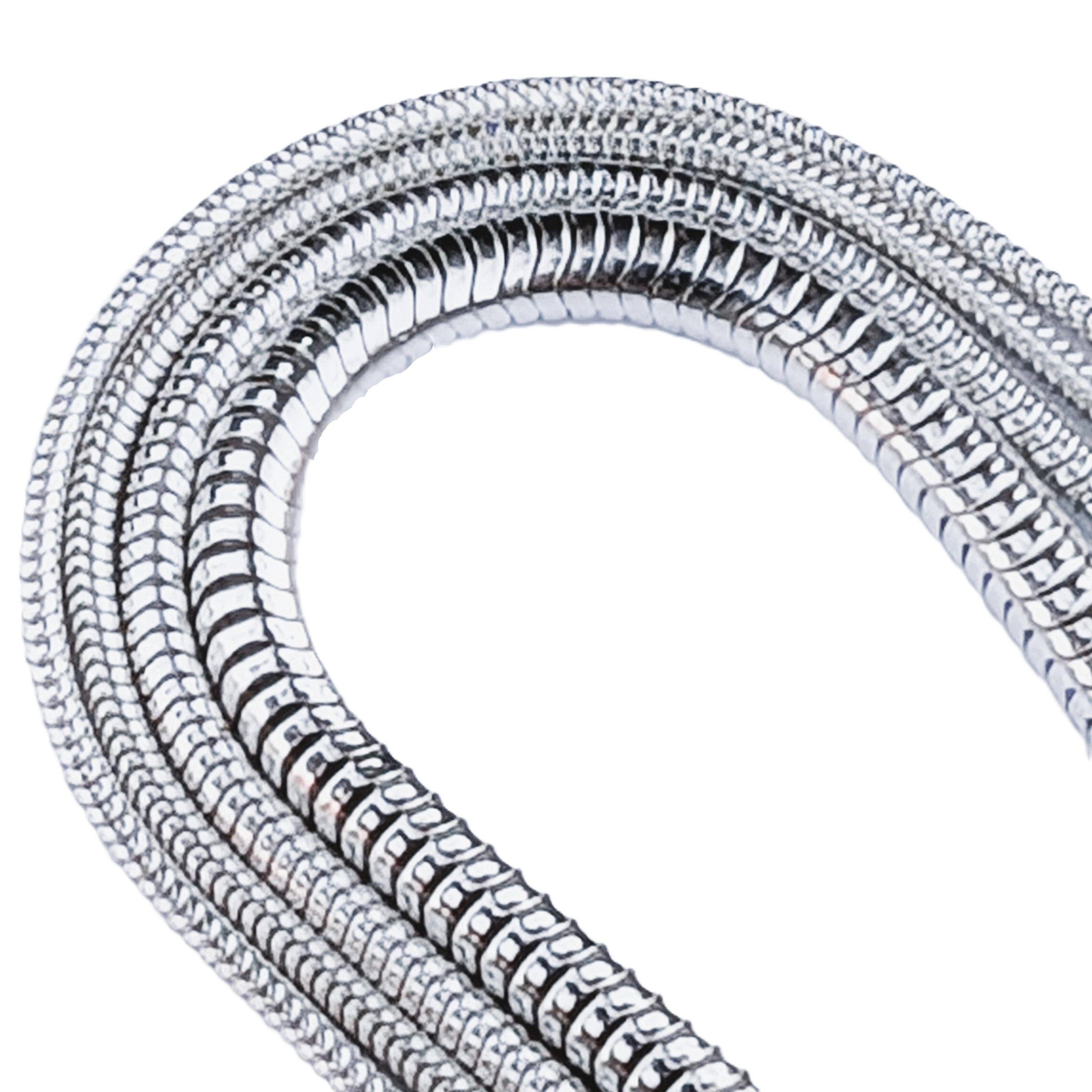 Silver Insanity - Wholesale Link & Chain Necklace - Flex Snake Chain, Anti-Tarnish Sterling Silver, Made in Italy8