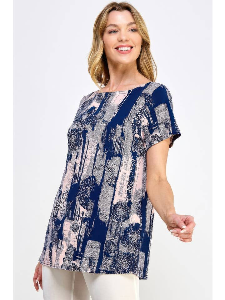 CC Wholesale Clothing - Wholesale Tunic - Women's - Hit Boat Nk Short Sl Top1