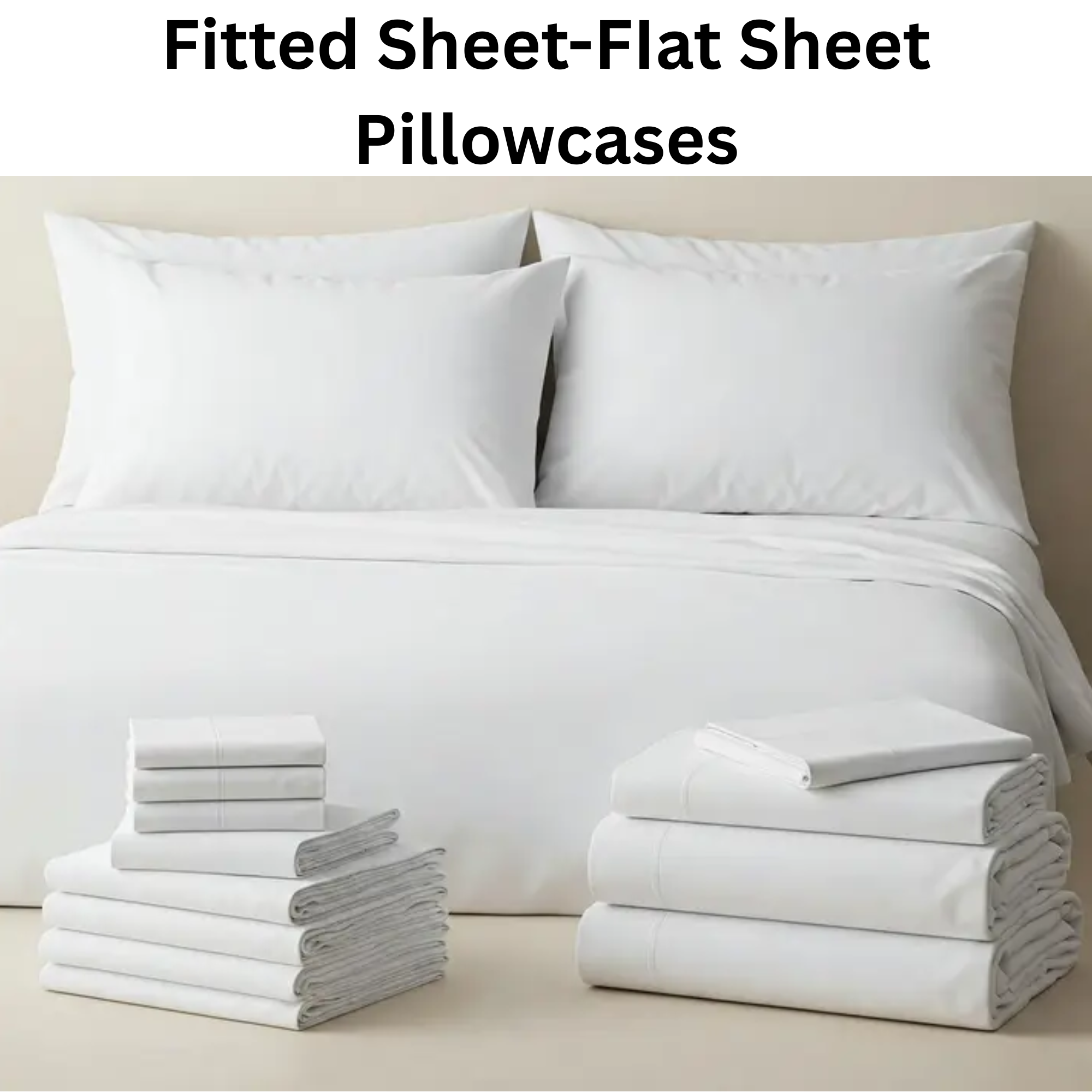 Blanc Lot de 12 draps-housses et draps plats en microfibre de qualité hôtelière en vente sur Faire6