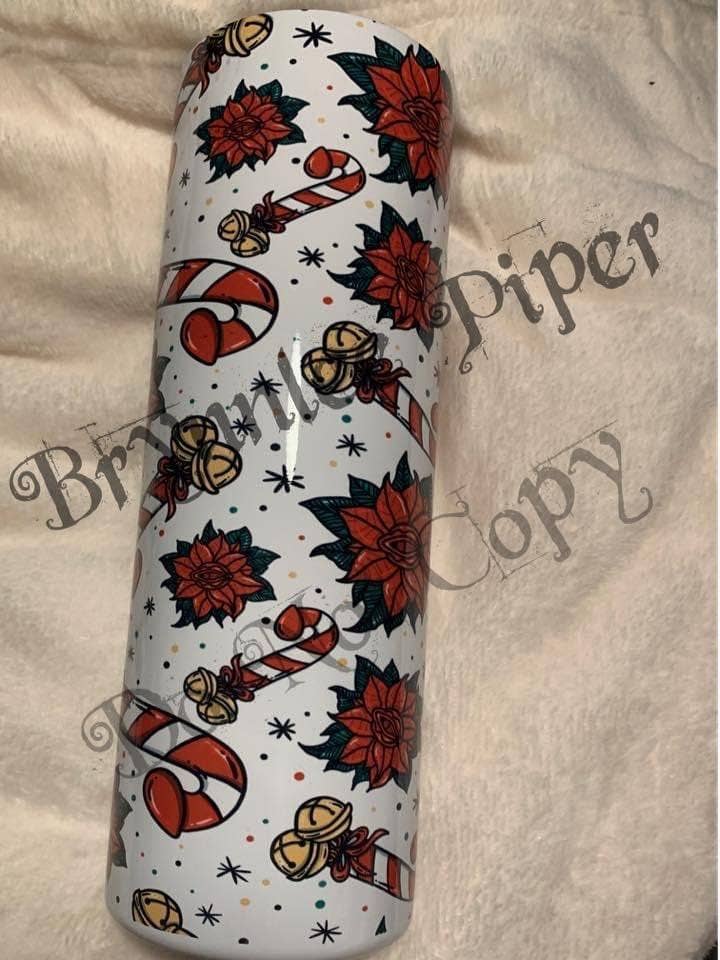 Adult Humor Christmas 20oz skinny tumbler for wholesale by Brynnlee Piper