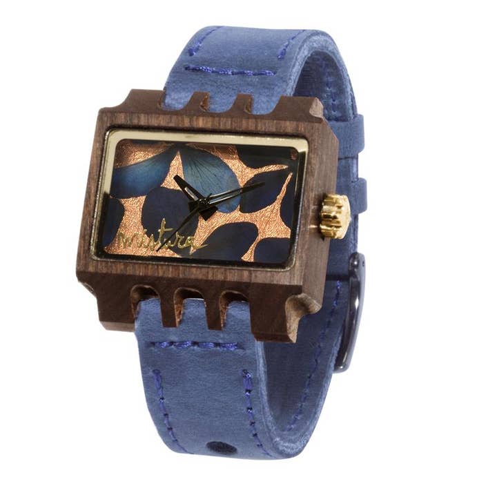 Lenzo Marine Pui Noir Fleurs U Montre pour la vente par Mistura Timepieces