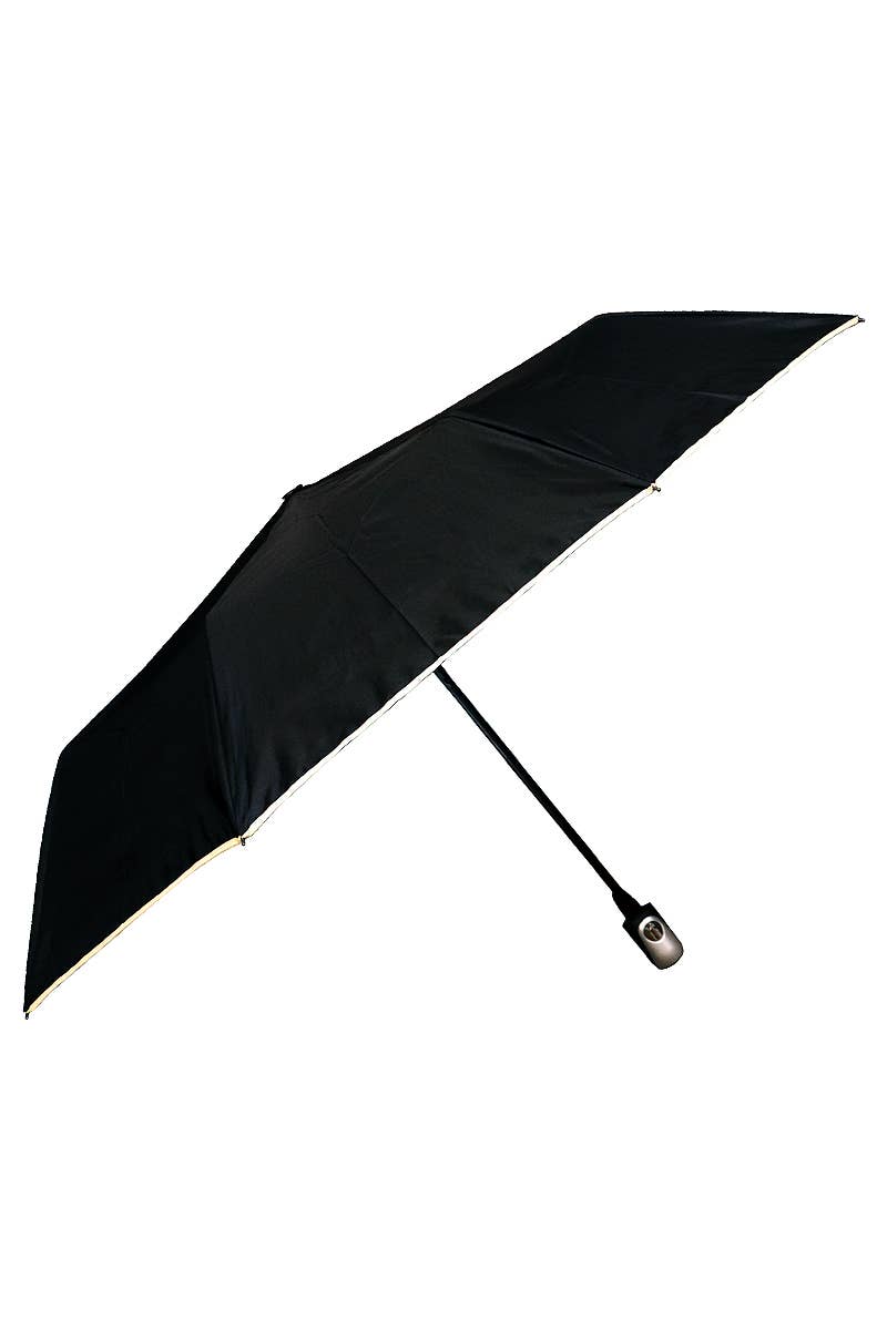 Cap Zone - Wholesale Umbrella - Unisex - Solid Khaki Outline Compact Travel Size Umbrella2