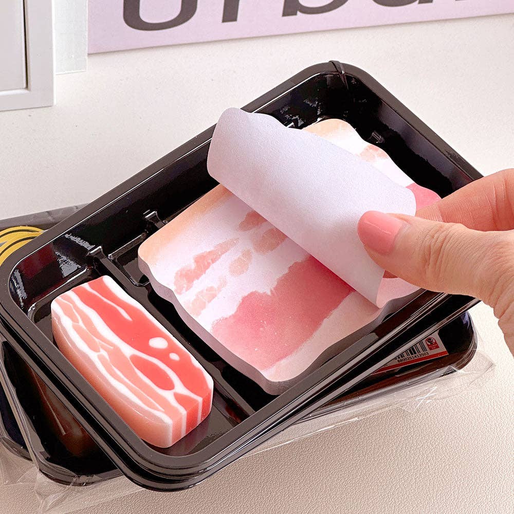 K-Wonderland - Wholesale Eraser - K-BBQ Pork Belly Pack  –Unique Design Memo Pad & Eraser3