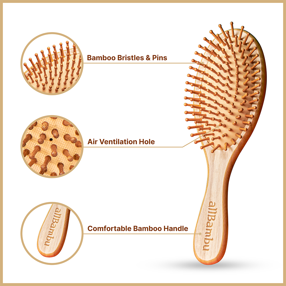 allBambu Inc - Wholesale Hair Brush/Comb - Bamboo Hair Care Products - Hairbrush, Comb, Wide Tooth Comb4