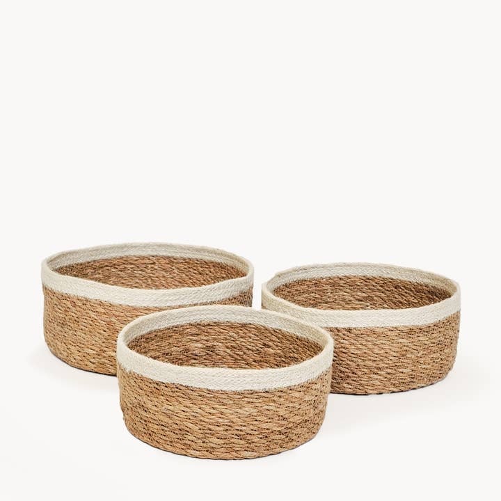 KORISSA - Wholesale Basket - Handwoven Wicker Basket • Savar Storage Bowl - Set of 3
