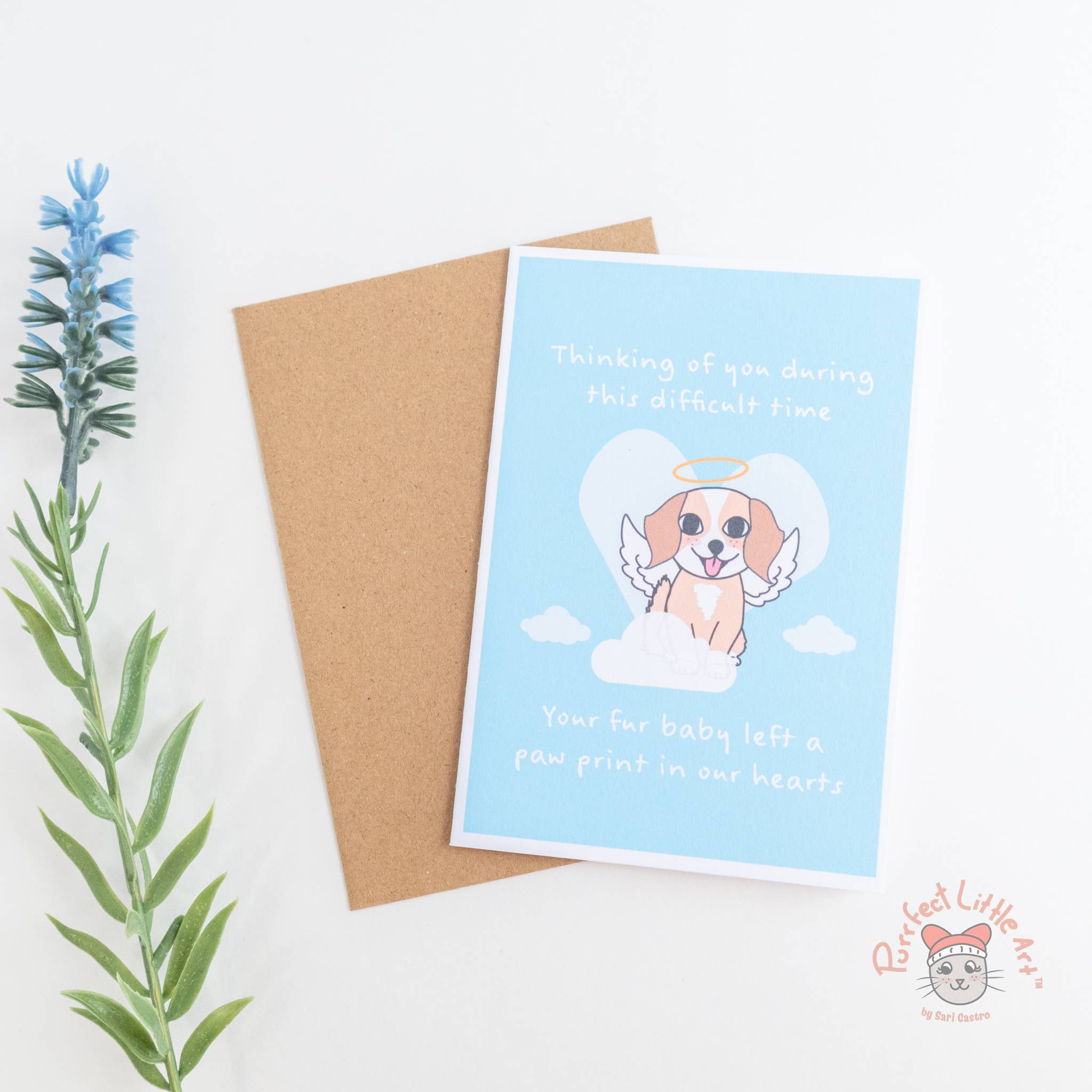 Purrfect Little Art - Wholesale Sympathy Card - Sympathy Dog Card | Condolences Card | Dog Loss  1