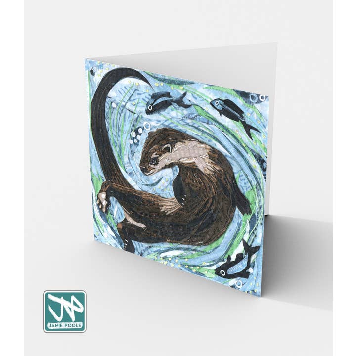 Odder Udfisker Fisken – Kvadratiske Kort 148mm, 6-pak for engroshandel hos Jamie Poole