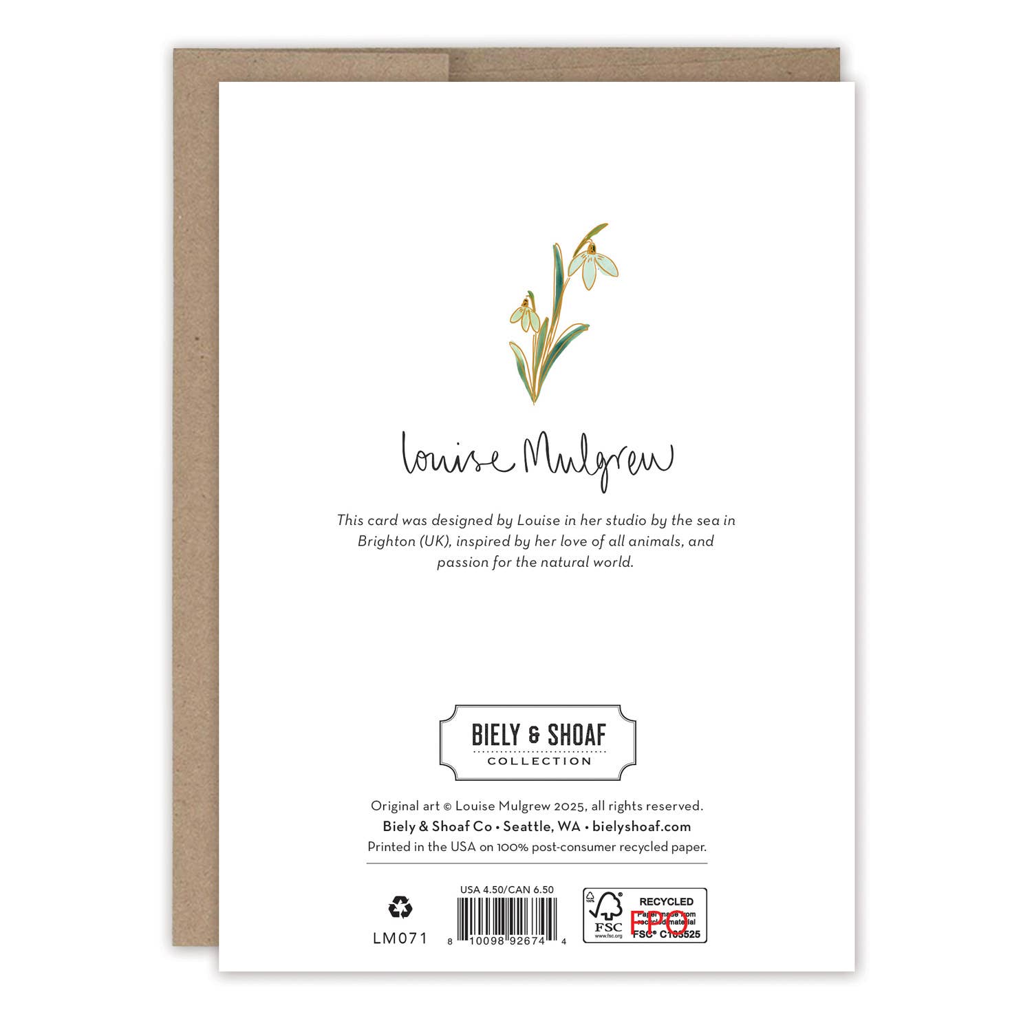 Biely & Shoaf - Wholesale Sympathy Card - Snowdrops Sympathy Card2